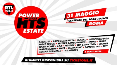RTL 102.5 Power Hits Estate 2026: Blanco, Emma, Kid Yugi, Marco Masini, Bambole di Pezza e Elettra Lamborghini si aggiungono al cast