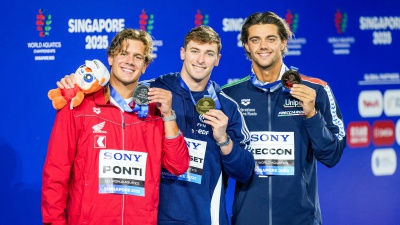 Singapore, mondiali di nuoto: Argento e bronzo per i campioni olimpici Martinenghi e Ceccon 