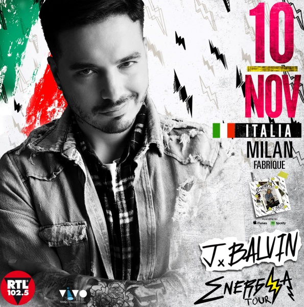 J Balvin live pronto a travolgere l'Italia