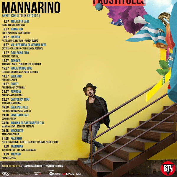 Mannarino, un tour inarrestabile in tutta Italia