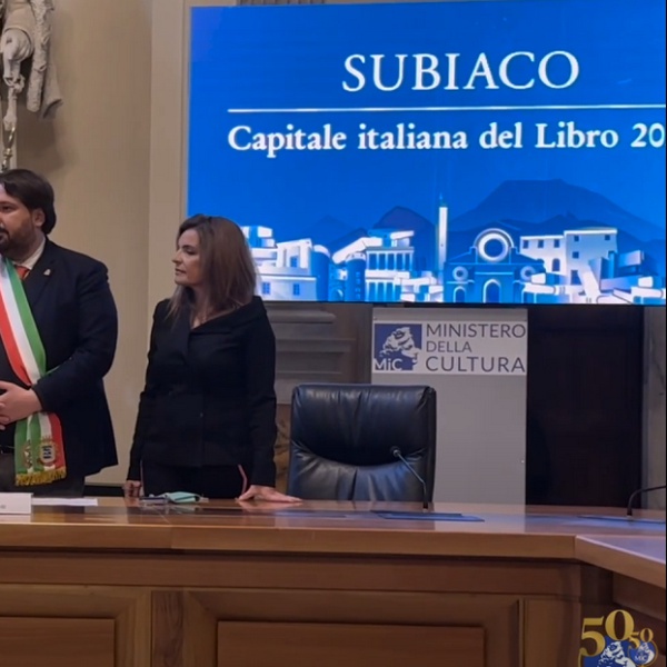 Subiaco Capitale italiana del libro 2025, l'annuncio del ministro Giuli
