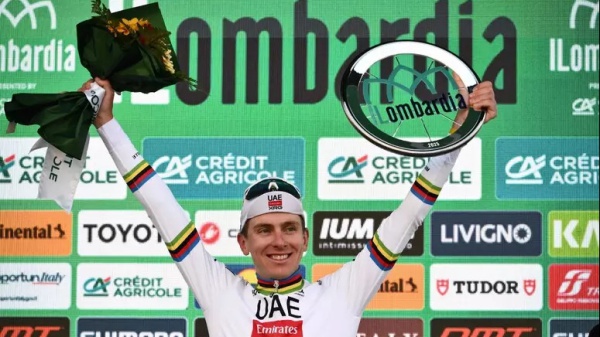 POGACAR DA LEGGENDA, LO SLOVENO CONQUISTA IL LOMBARDIA PER LA QUINTA VOLTA CONSECUTIVA