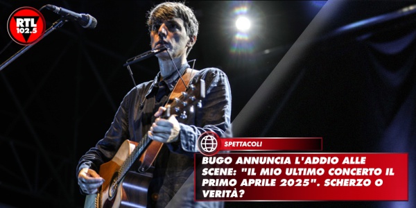 Bugo annuncia l'addio alle scene: "Il mio ultimo concerto il primo ...