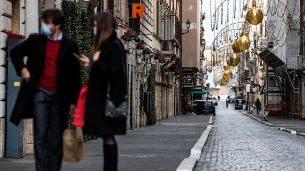 Da oggi tre giorni in zona arancione, poi si torna in zona rossa dal 31 dicembre fino al 6 gennaio