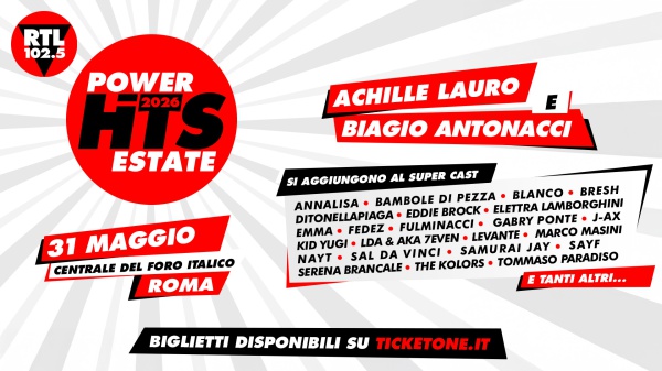 RTL 102.5 Power Hits Estate 2026, due ospiti speciali si aggiungono al cast: Achille Lauro e Biagio Antonacci