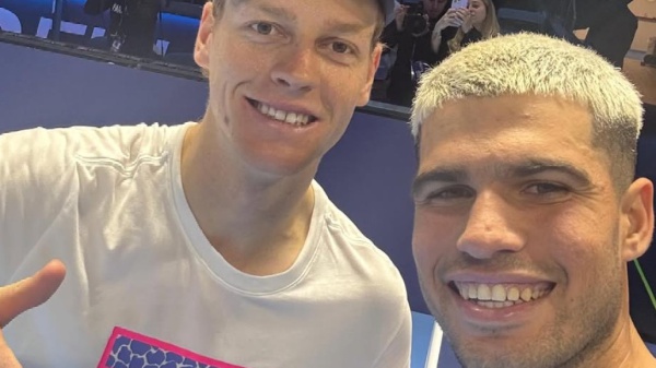 Tennis, allenamento con selfie: Sinner - Alcaraz virali sui social grazie ad una foto