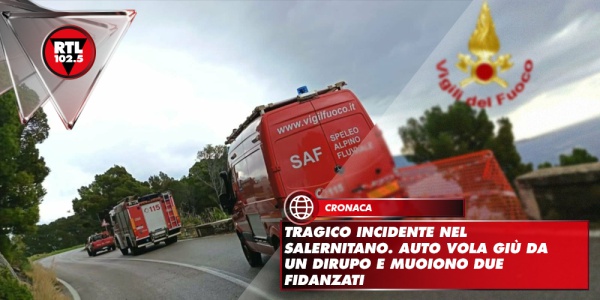 Tragico incidente nel salernitano. Auto vola giù da un dirupo e muoiono ...