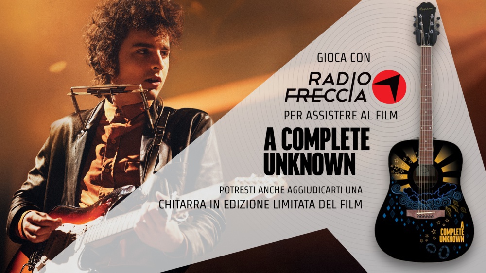 RADIOFRECCIA TI REGALA I BIGLIETTI PER IL FILM “A COMPLETE UNKNOWN”, IL BIOPIC SU BOB DYLAN!