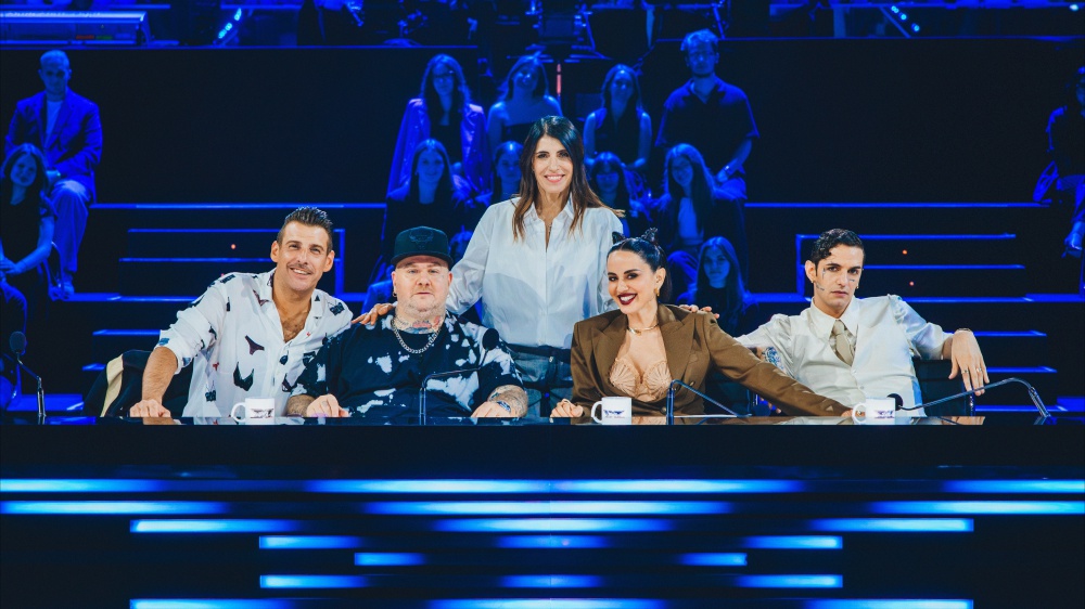 La conduttrice Giorgia e tutti i giudici di X Factor 2025