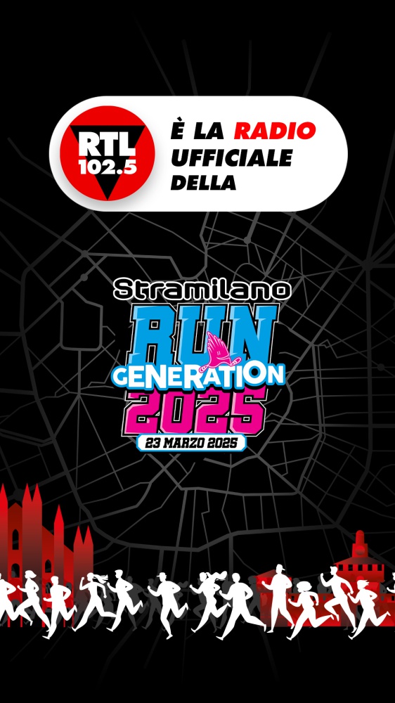 RTL 102.5 è la radio ufficiale della 52ª edizione della Stramilano. - RTL 102.5 domenica 23 marzo 2025 sarà presente con la propria squadra, affiancata quest’anno anche dalla squadra di Radio Zeta.