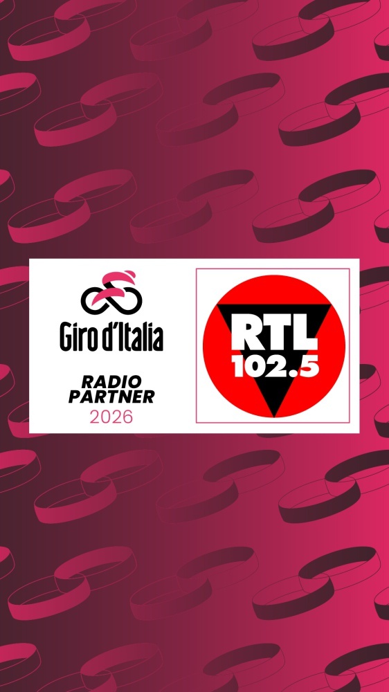 RTL 102.5 è radio partner del Giro d’Italia 2026 - Dall’8 al 31 maggio, la radio più ascoltata d’Italia porterà gli ascoltatori nel viaggio lungo ventuno tappe della manifestazione ciclistica