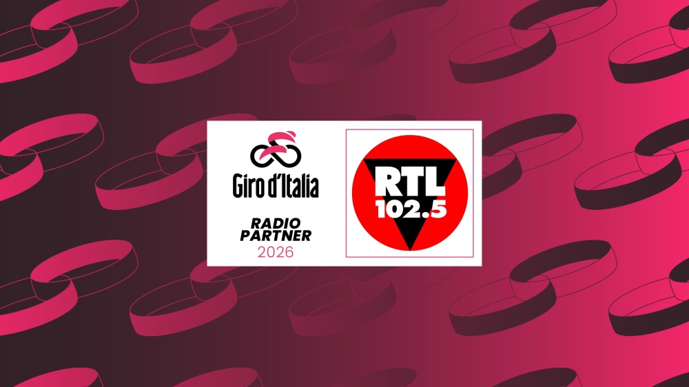 RTL 102.5 è radio partner del Giro d’Italia 2026 - Dall’8 al 31 maggio, la radio più ascoltata d’Italia porterà gli ascoltatori nel viaggio lungo ventuno tappe della manifestazione ciclistica