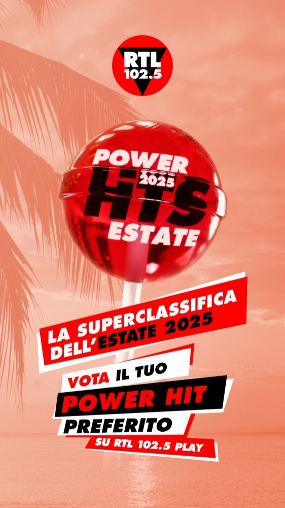 RTL 102.5 Power Hits Estate 2025, al via la superclassifica di RTL 102.5 per decretare il Power Hit dell’estate 2025  - Vota il tuo power hit preferito