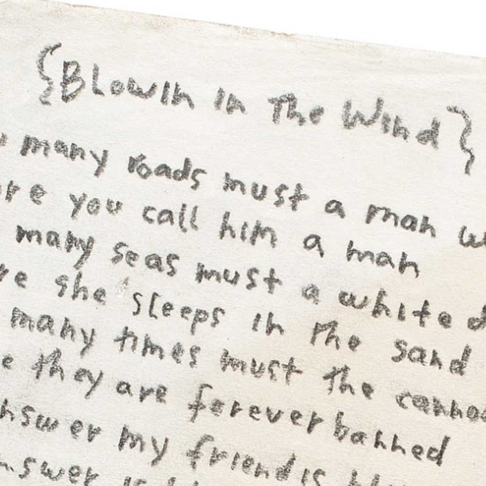 Bob Dylan, 324.500 dollari per "Blowin'in the Wind"