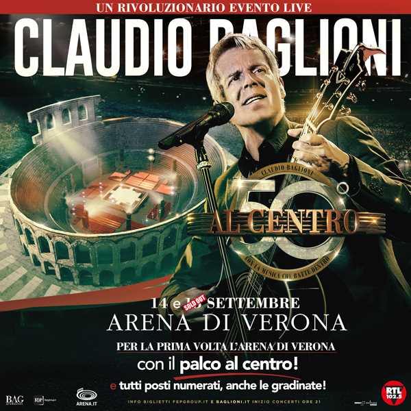 Claudio Baglioni: "Sanremo? Una pazzia e raddoppio Verona"