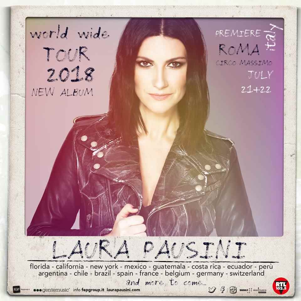 Laura Pausini: nuovo cd, tour e due eventi al Circo Massimo