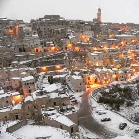 Meteo, Matera innevata è una cartolina spettacolare
