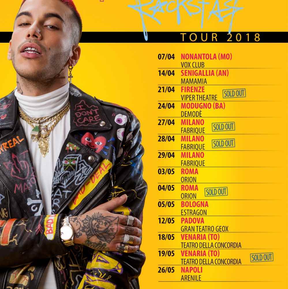 Sfera Ebbasta, cinque sold out e due nuove date