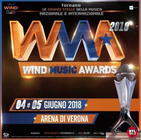 Wind Music Awards 2018 tornano a giugno all'Arena di Verona