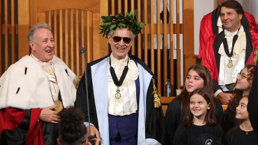 Ad Andrea Bocelli laurea honoris causa dell'Università di Napoli, Federico II, con la musica sempre protagonista