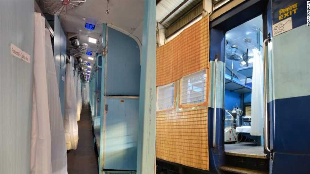 In india, per la prima volta in 167 anni, chiudono le reti ferroviarie e le carrozze diventano reparti di isolamento ospedalieri