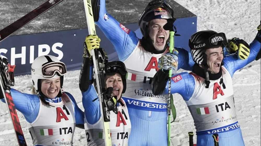 Mondiali di sci, l'Italia vince la medaglia d'oro nel parallelo a squadre miste, battuta la Svizzera in finale