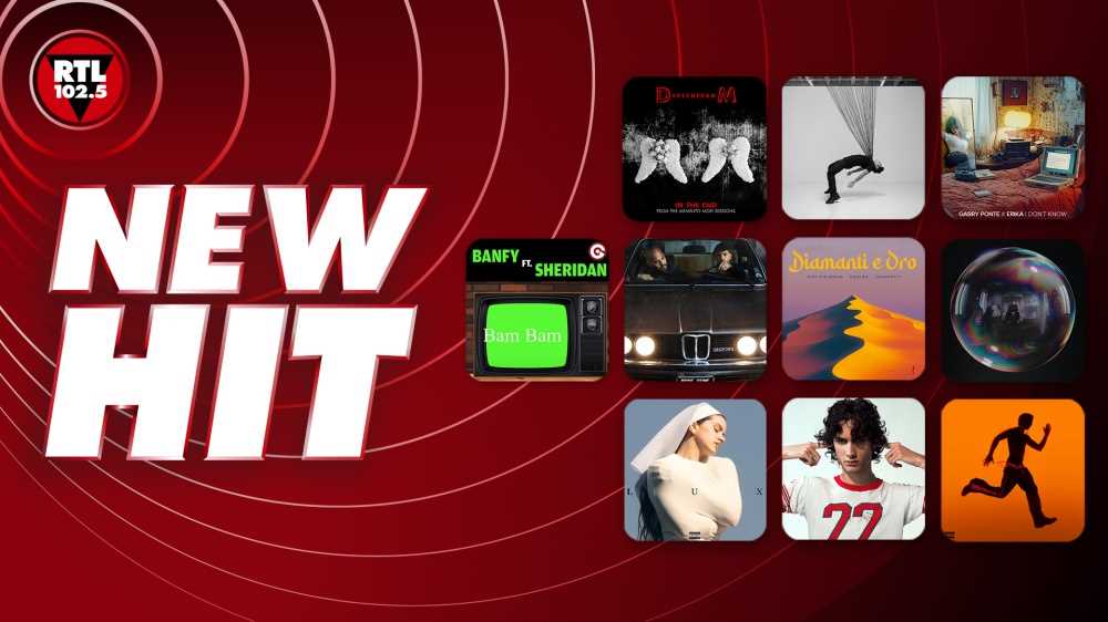 New Hit di RTL 102.5: da questa settimana in rotazione sulla prima radio d’Italia tanti nuovi successi italiani e internazionali
