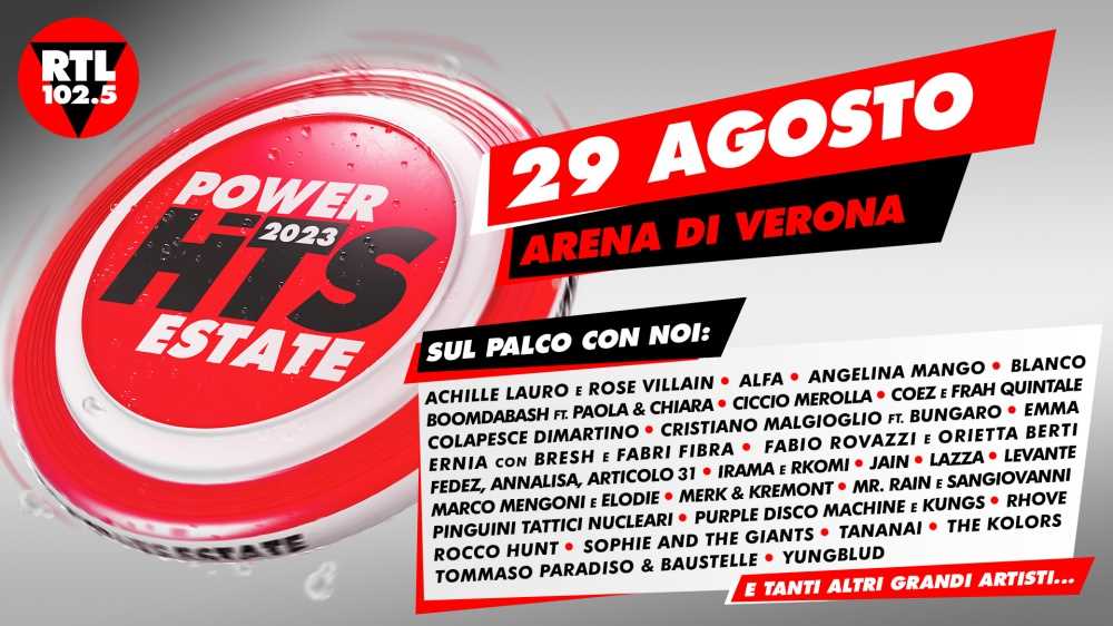 Power Hits Estate 2023 di RTL 102.5: il cast completo!