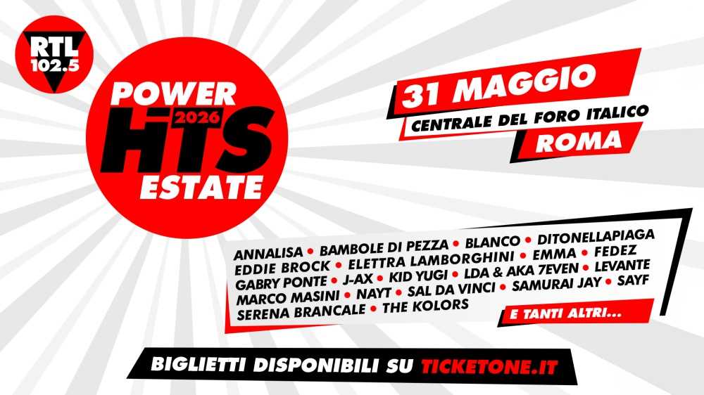 RTL 102.5 Power Hits Estate 2026: Blanco, Emma, Kid Yugi, Marco Masini, Bambole di Pezza e Elettra Lamborghini si aggiungono al cast