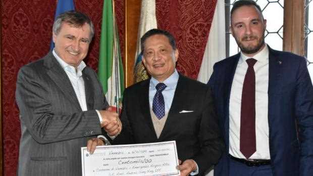 Venezia, 100mila euro da Taiwan per città ferita da acqua