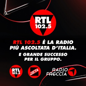 RTL 102.5 è la radio più ascoltata dagli italiani ogni giorno con 6,3 milioni di ascoltatori