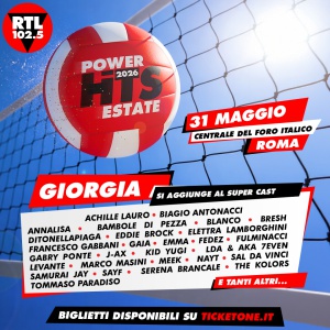 RTL 102.5 Power Hits Estate 2026, un’altra grande super ospite si aggiunge allo straordinario cast: Giorgia
