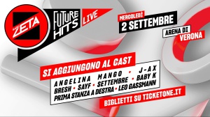 Radio Zeta Future Hits Live 26: Angelina Mango, J-Ax, Bresh, Sayf, Baby K, Settembre, Leo Gassmann e prima stanza a destra si aggiungono al cast