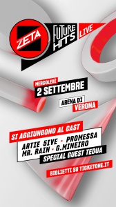 Radio Zeta Future Hits Live 26: Artie 5ive, Promessa, Mr.Rain, G.Mineiro e lo special guest Tedua si aggiungono al cast